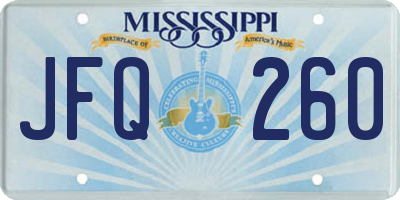 MS license plate JFQ260