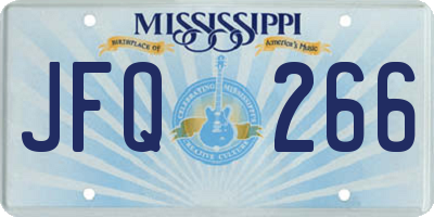 MS license plate JFQ266
