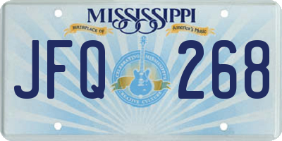 MS license plate JFQ268