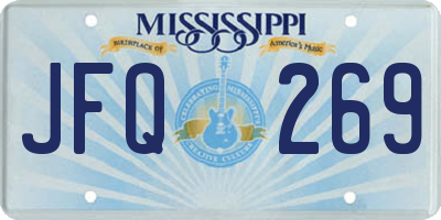 MS license plate JFQ269