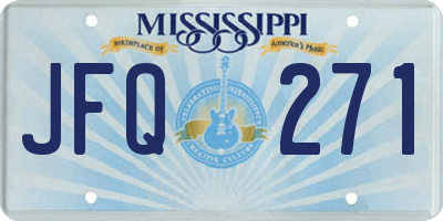 MS license plate JFQ271
