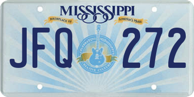 MS license plate JFQ272