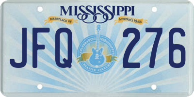 MS license plate JFQ276