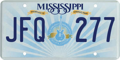 MS license plate JFQ277