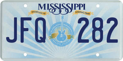 MS license plate JFQ282