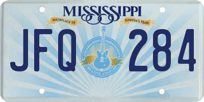 MS license plate JFQ284