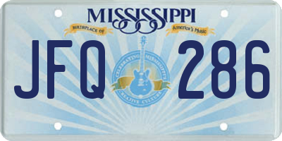 MS license plate JFQ286