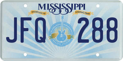 MS license plate JFQ288