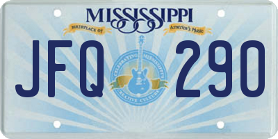 MS license plate JFQ290