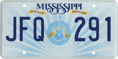 MS license plate JFQ291