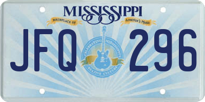 MS license plate JFQ296