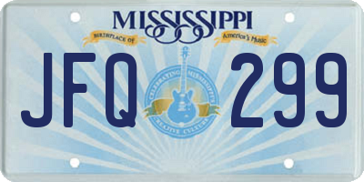 MS license plate JFQ299