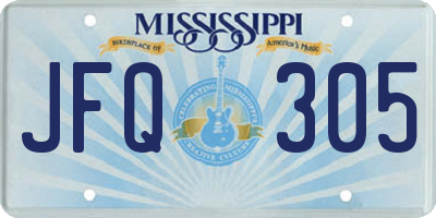 MS license plate JFQ305