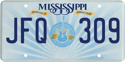 MS license plate JFQ309