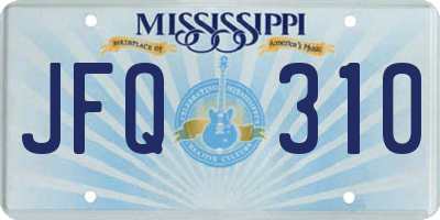 MS license plate JFQ310