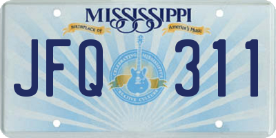 MS license plate JFQ311