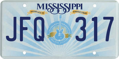 MS license plate JFQ317
