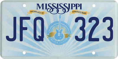 MS license plate JFQ323