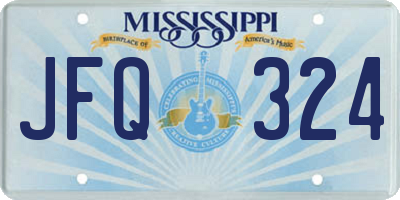 MS license plate JFQ324