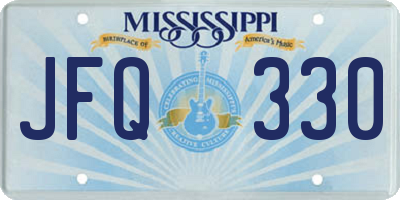 MS license plate JFQ330