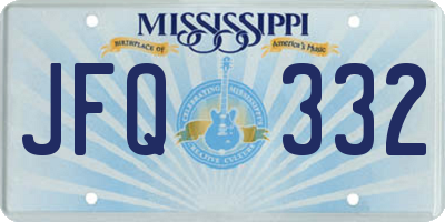 MS license plate JFQ332