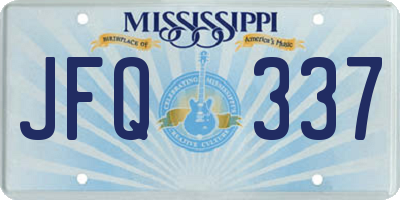 MS license plate JFQ337