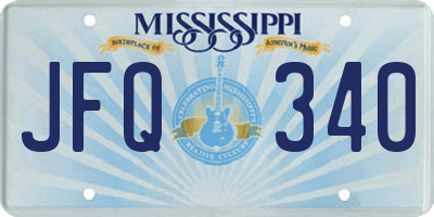 MS license plate JFQ340