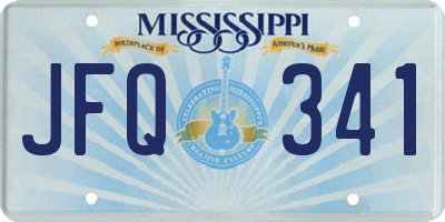 MS license plate JFQ341