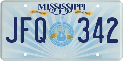 MS license plate JFQ342