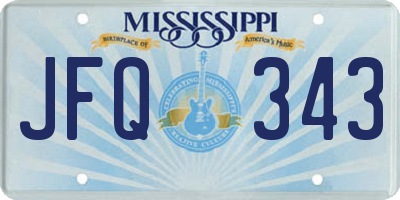 MS license plate JFQ343