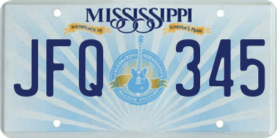 MS license plate JFQ345