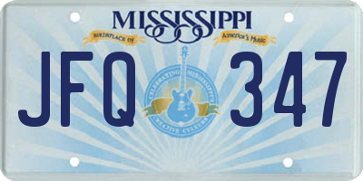 MS license plate JFQ347