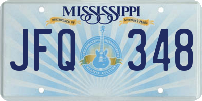 MS license plate JFQ348