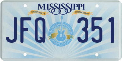 MS license plate JFQ351