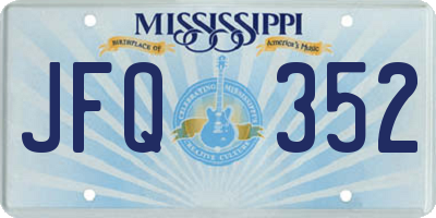 MS license plate JFQ352