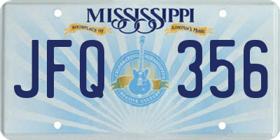 MS license plate JFQ356
