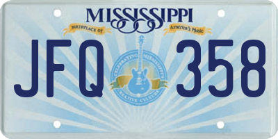 MS license plate JFQ358
