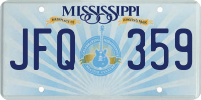 MS license plate JFQ359