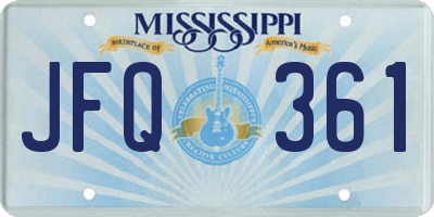 MS license plate JFQ361
