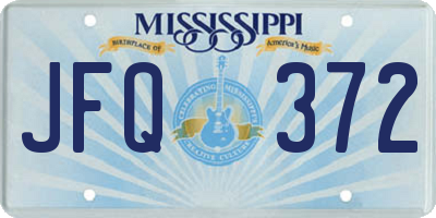 MS license plate JFQ372