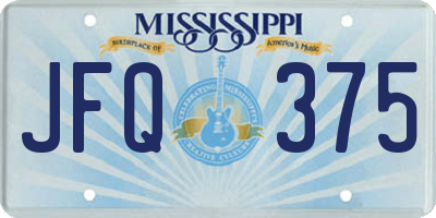 MS license plate JFQ375