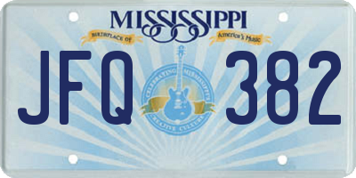 MS license plate JFQ382
