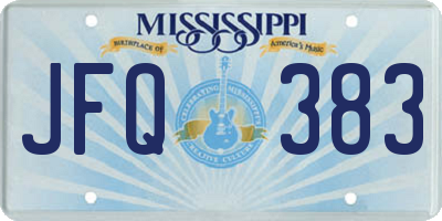 MS license plate JFQ383