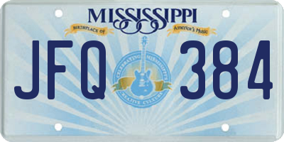 MS license plate JFQ384