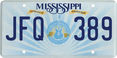 MS license plate JFQ389
