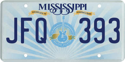 MS license plate JFQ393