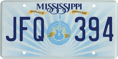 MS license plate JFQ394