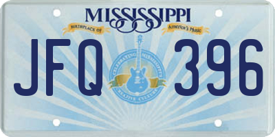 MS license plate JFQ396