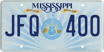 MS license plate JFQ400
