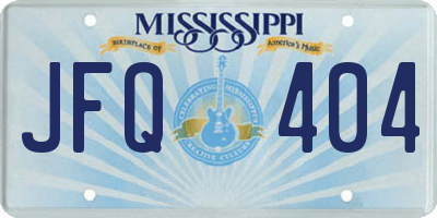 MS license plate JFQ404